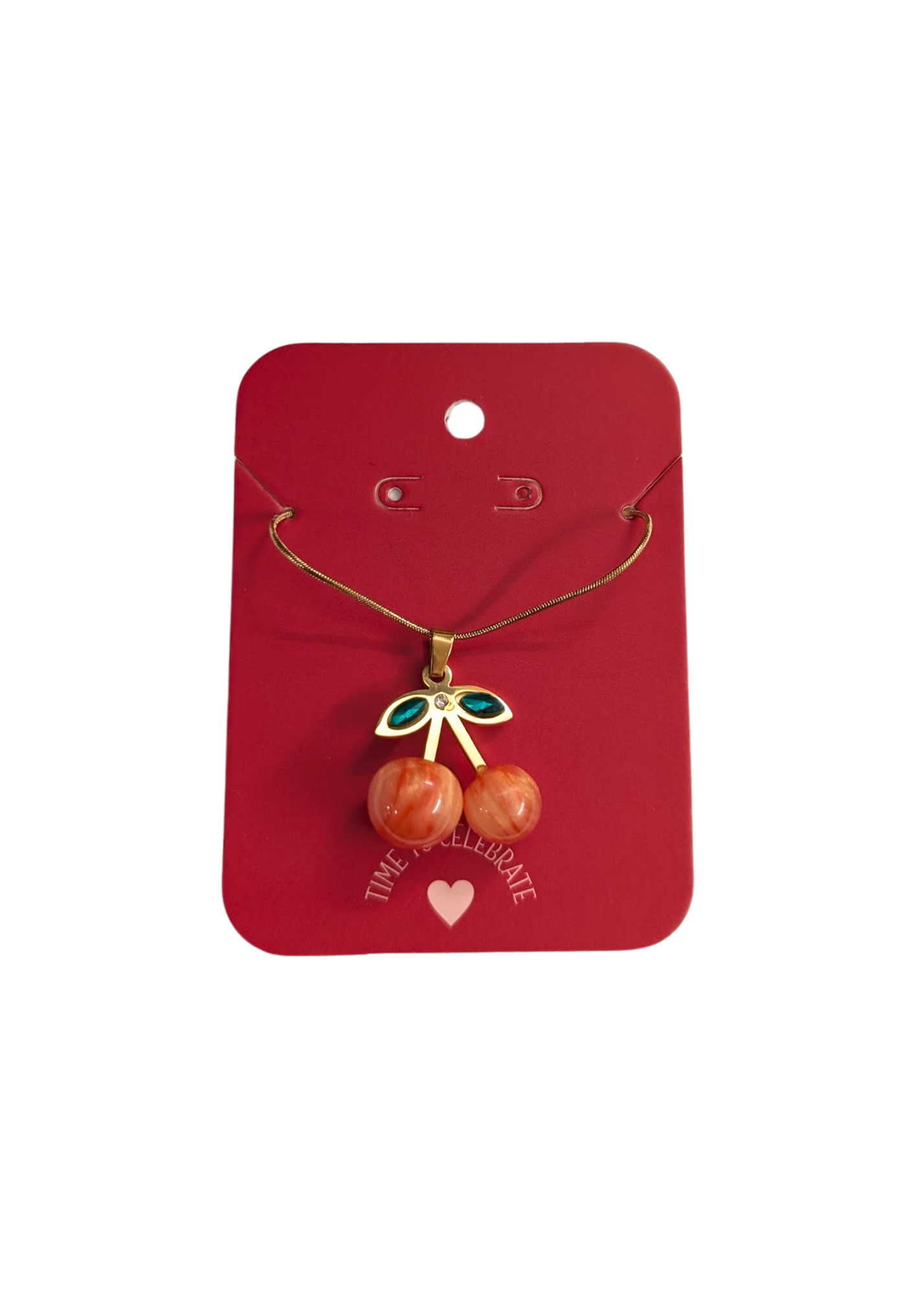 The Edit - Stainless Steel Pearly Cherry Gold Necklace