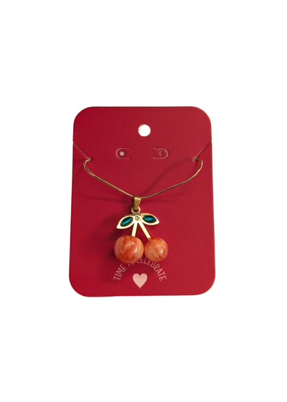 The Edit - Stainless Steel Pearly Cherry Gold Necklace