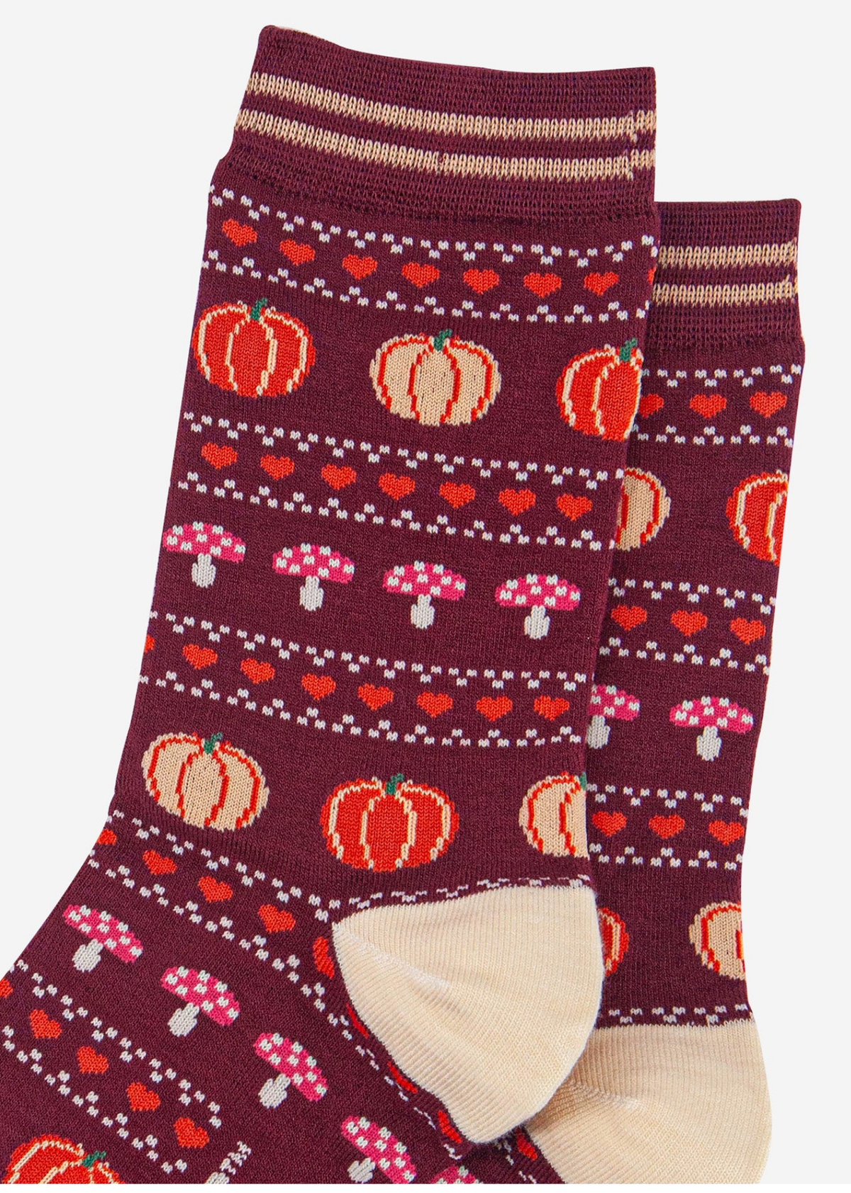 Sock Talk - Pumpkin & Toadstool Bamboo Socks