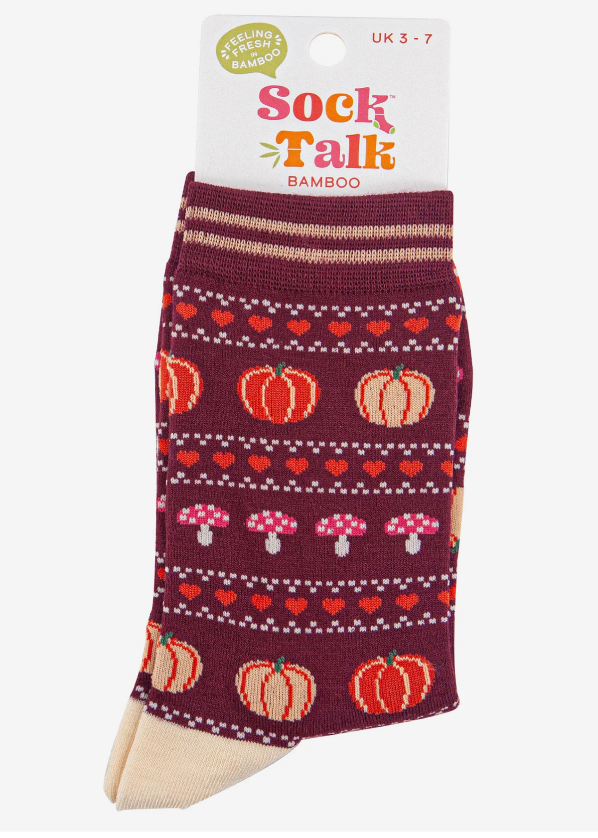 Sock Talk - Pumpkin & Toadstool Bamboo Socks
