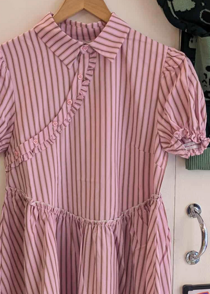 Daisy Street - Cherub Pink Stripe Mini Dress