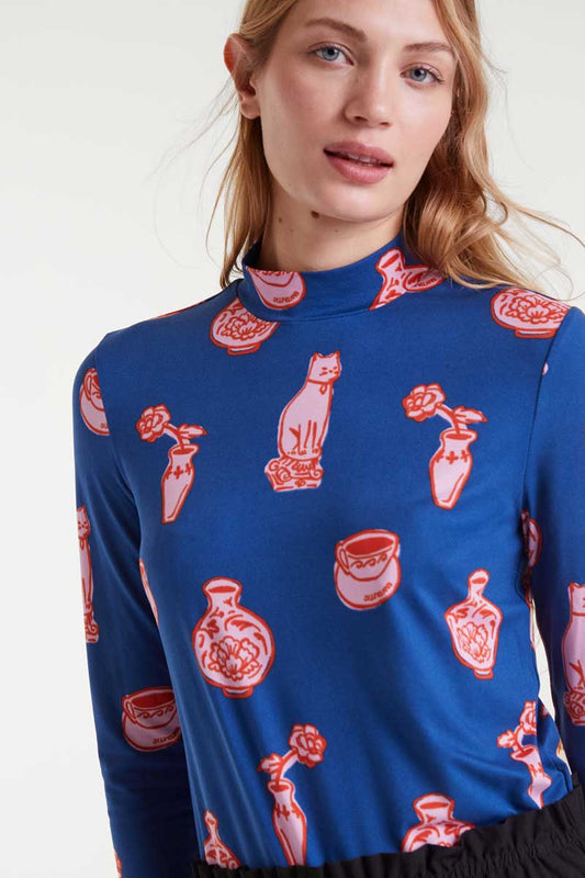 Compañia Fantastica - Cat Ceramics Long Sleeve Top