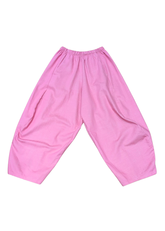 The Edit - Pink Twill Cocoon Trousers
