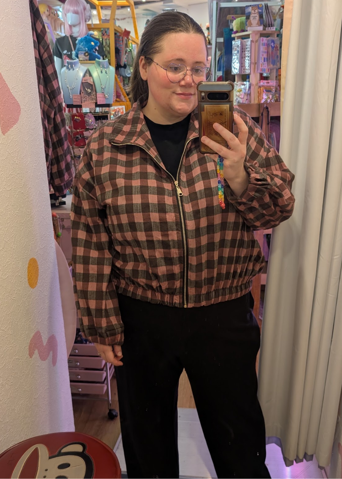 The Edit - Pink Check Oversized Jacket