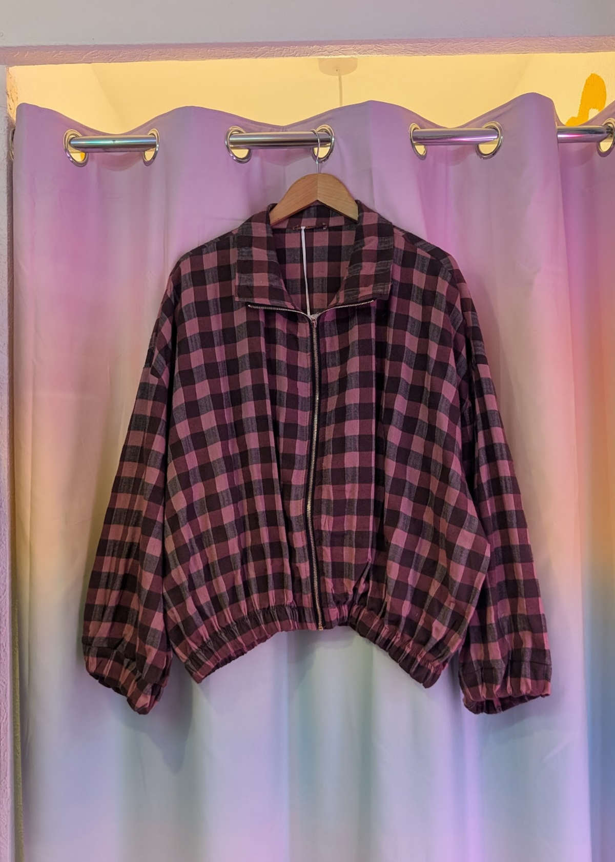 The Edit - Pink Check Oversized Jacket