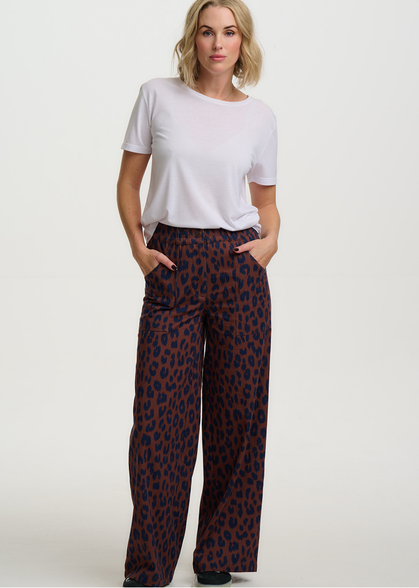 Sugarhill Brighton - Nica Wide Leg Leopard Print Trousers