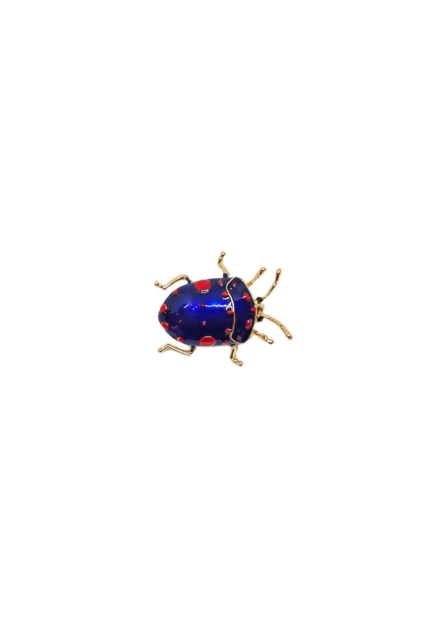 The Edit - Blue Stink Bug Enamel Brooch