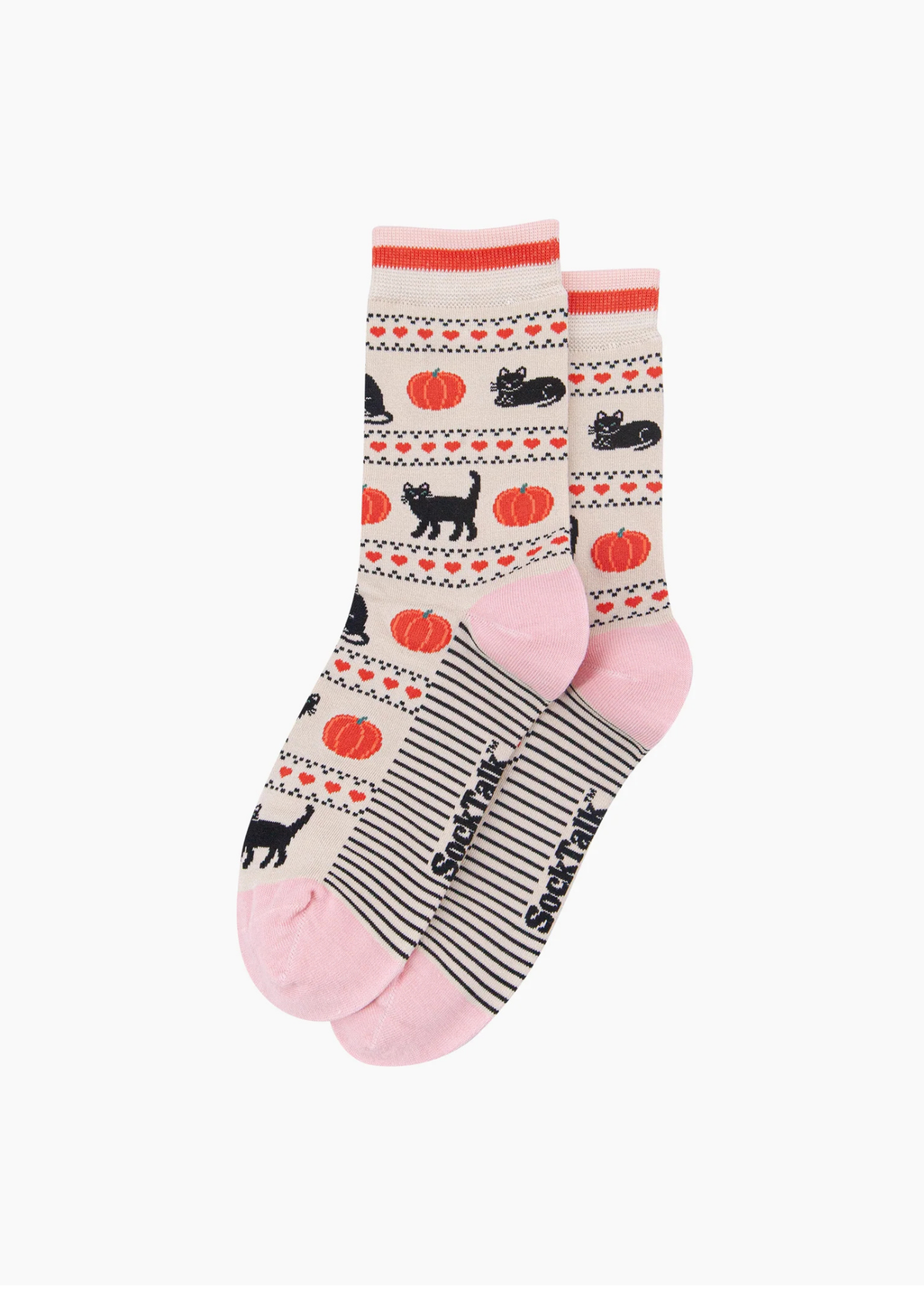 Sock Talk - Cat & Pumpkin Bamboo Socks