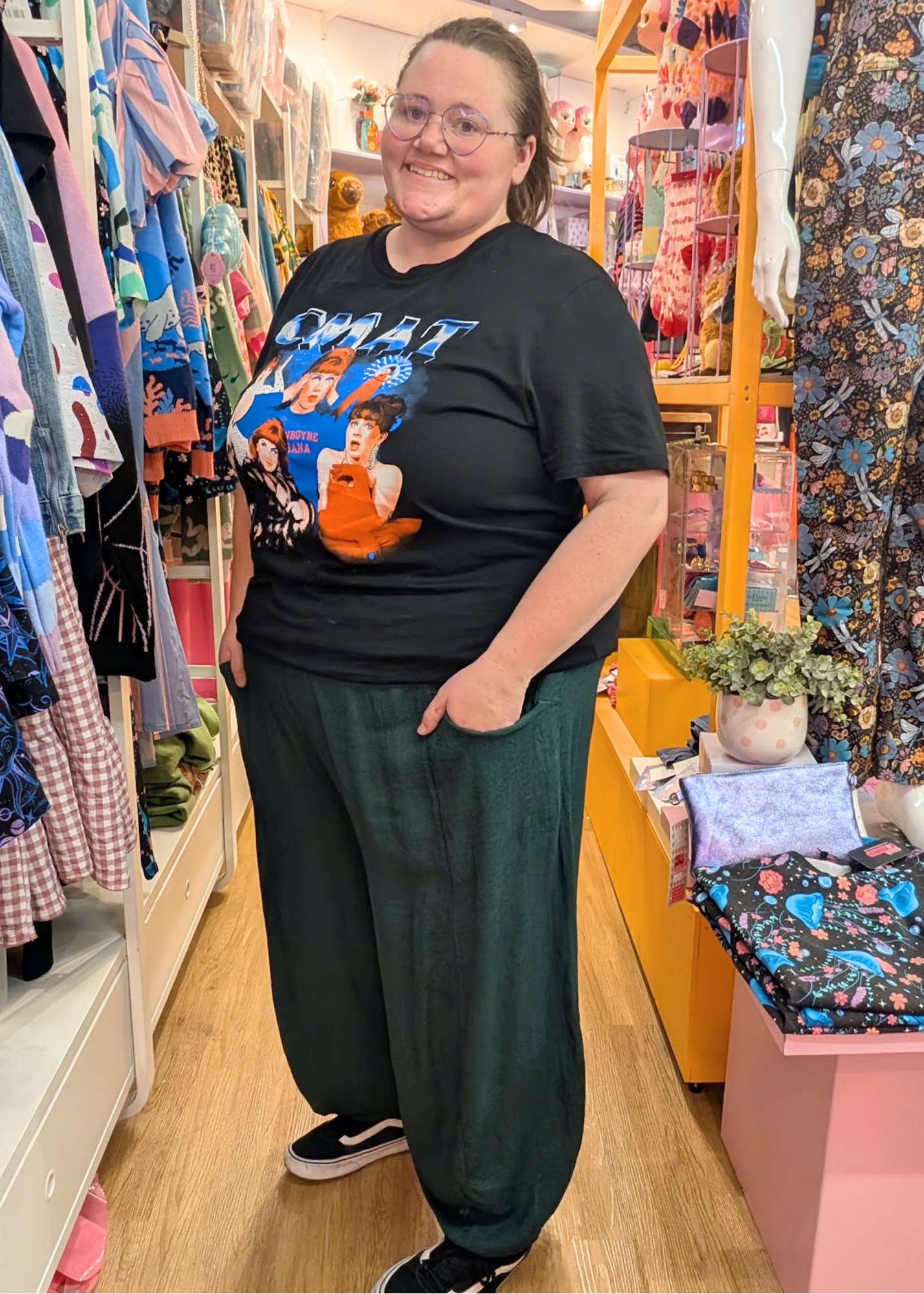 The Edit - Emerald Green Cocoon Linen Trousers