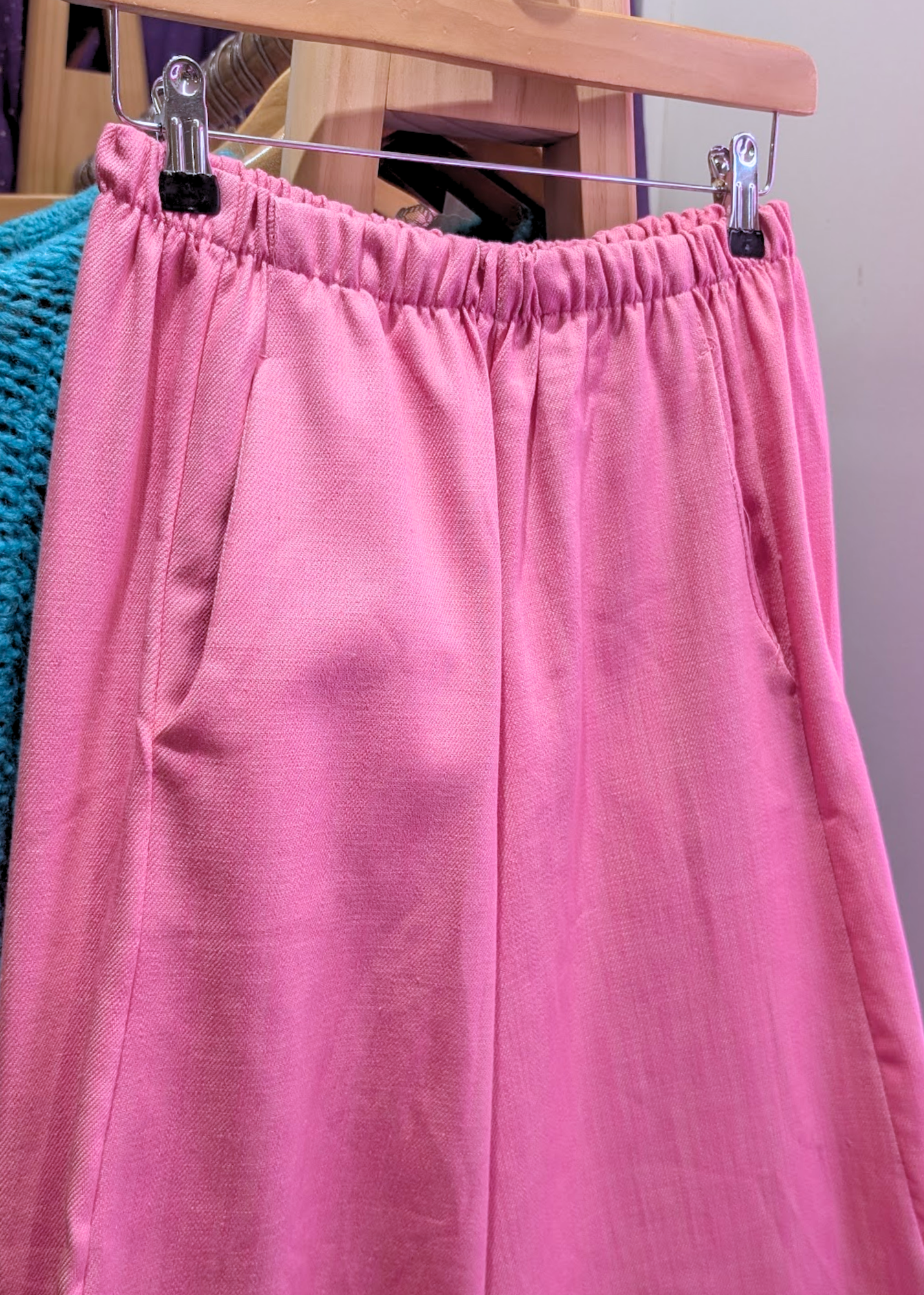 The Edit - Pink Twill Cocoon Trousers