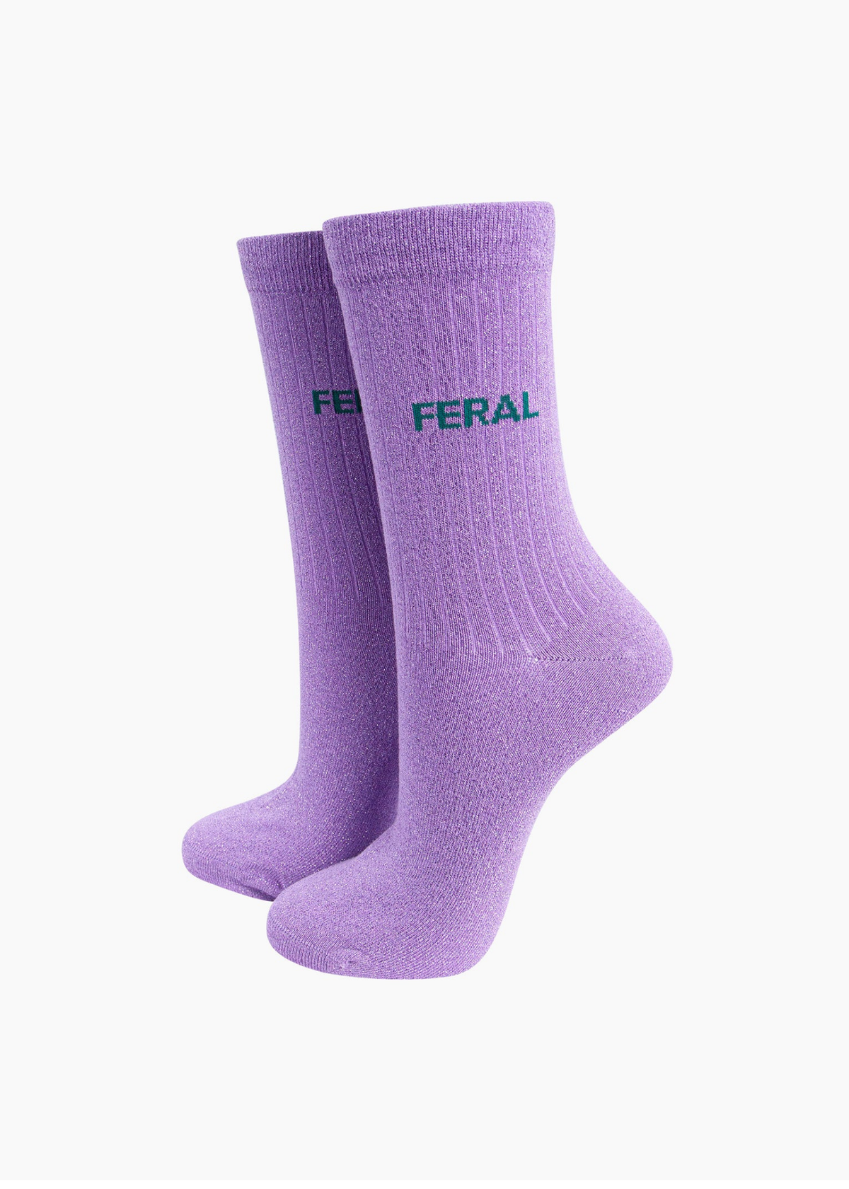 Sock Talk - Lilac Glitter ‘Feral’ Socks