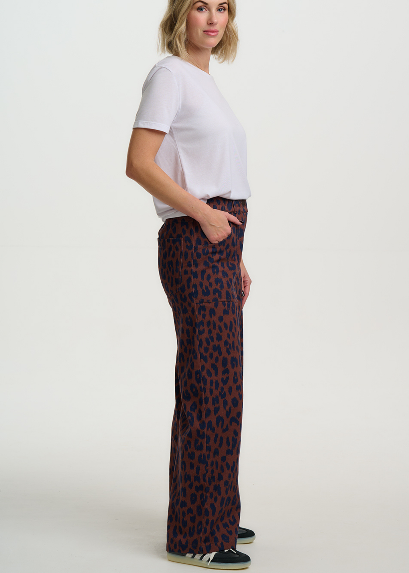Sugarhill Brighton - Nica Wide Leg Leopard Print Trousers