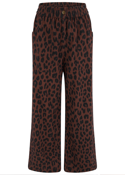 Sugarhill Brighton - Nica Wide Leg Leopard Print Trousers