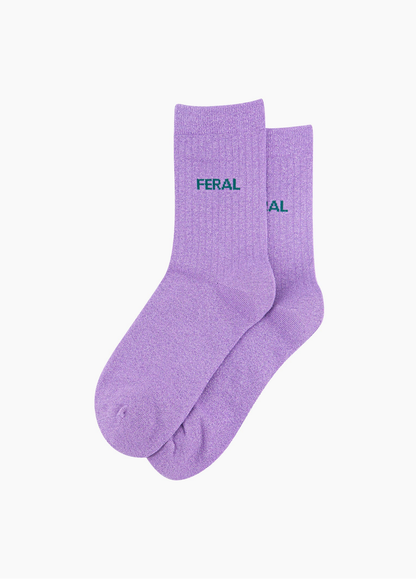 Sock Talk - Lilac Glitter ‘Feral’ Socks