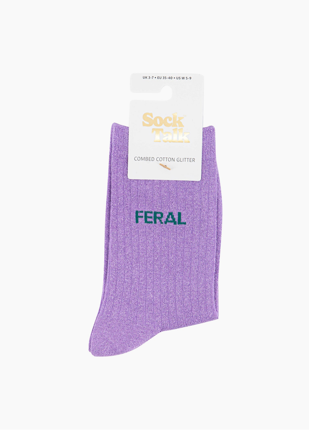 Sock Talk - Lilac Glitter ‘Feral’ Socks
