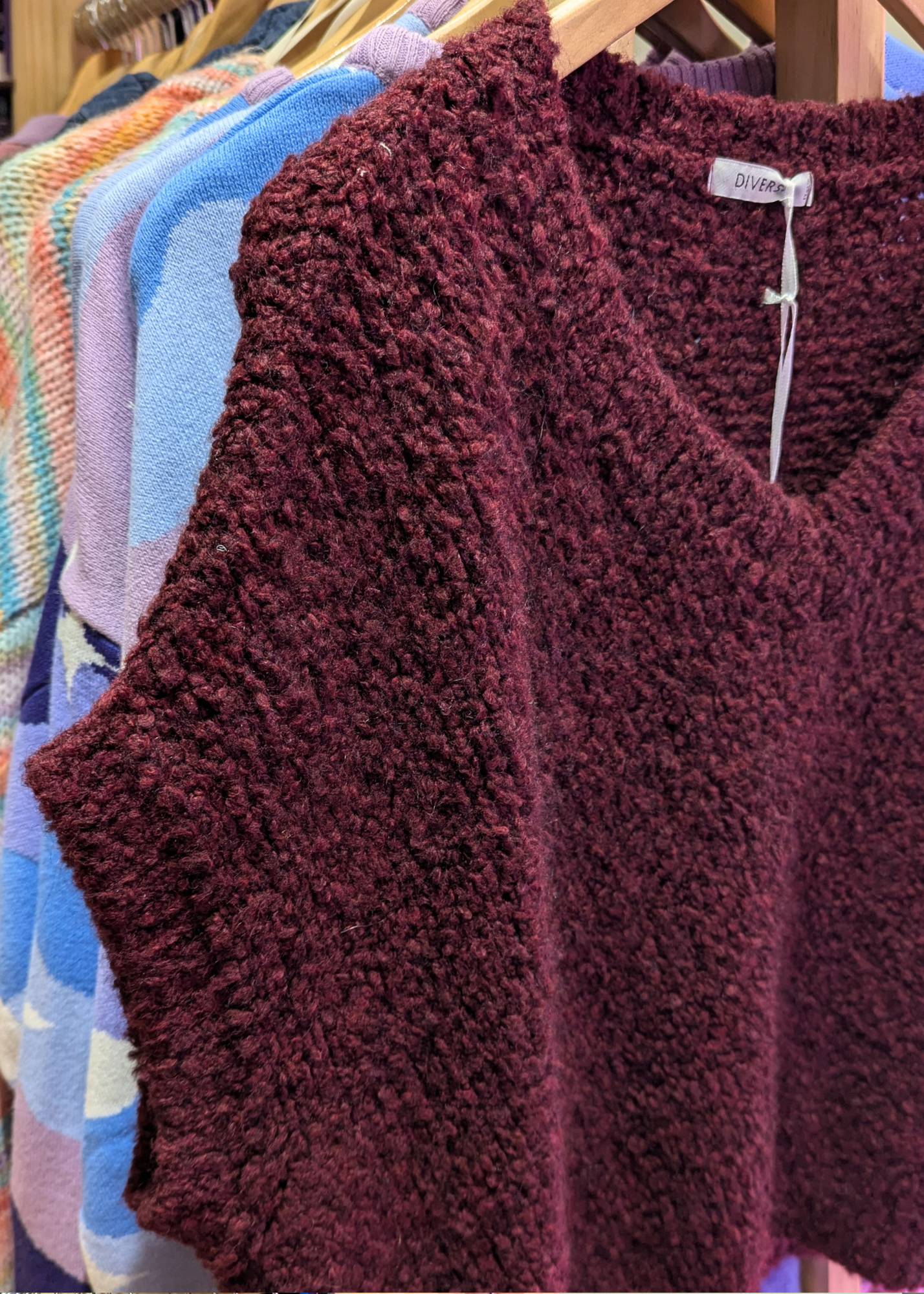 The Edit - Burgundy Chunky Knit Vest