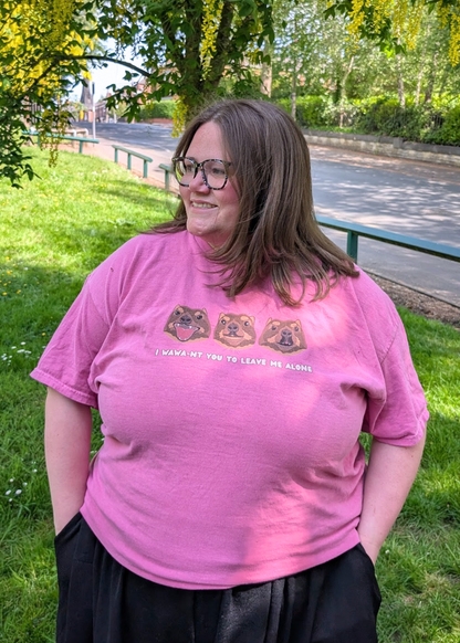 Home of Rainbows - Hyrax 'Leave Me Alone' Tee in Pink