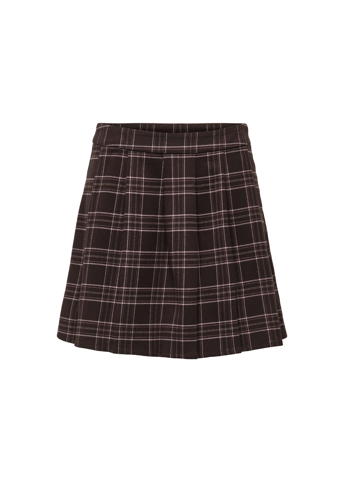 Only - Brown & Pink Checked Mini Skirt