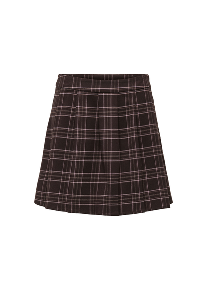 Only - Brown & Pink Checked Mini Skirt
