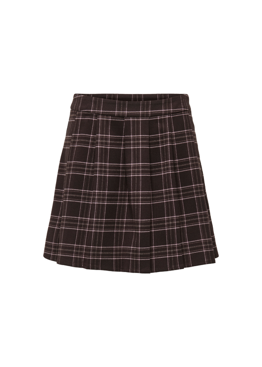 Only - Brown & Pink Checked Mini Skirt