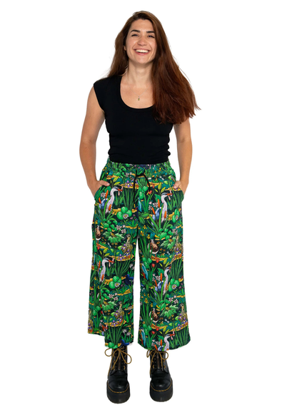 Rebel Romance - Pond Birds Wide Leg Cropped Trousers