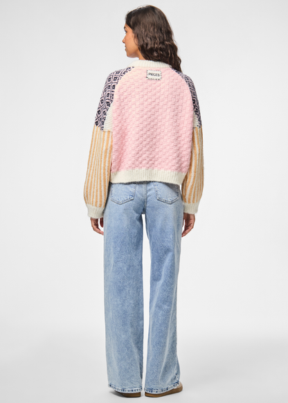 Pieces - Pastel Pink Remix Knit Jumper