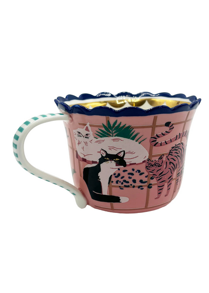 House of Disaster - Catnip Scalloped Cat Cup