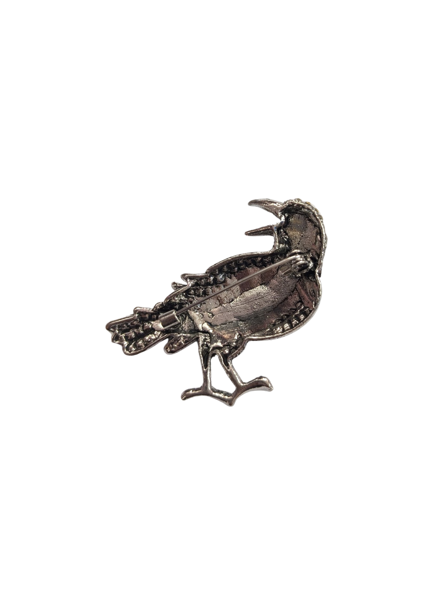 The Edit - Pink Bejeweled Raven Brooch