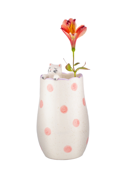 Sass & Belle - Peeking Cat Vase