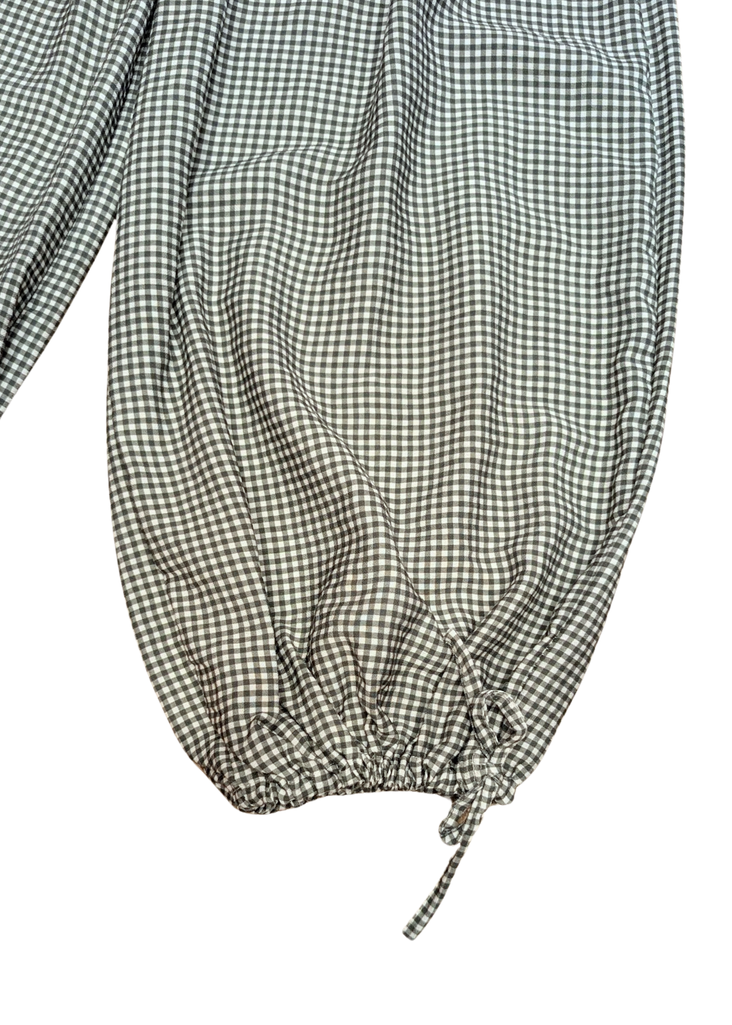 The Edit - Forest Green Gingham Cocoon Trousers