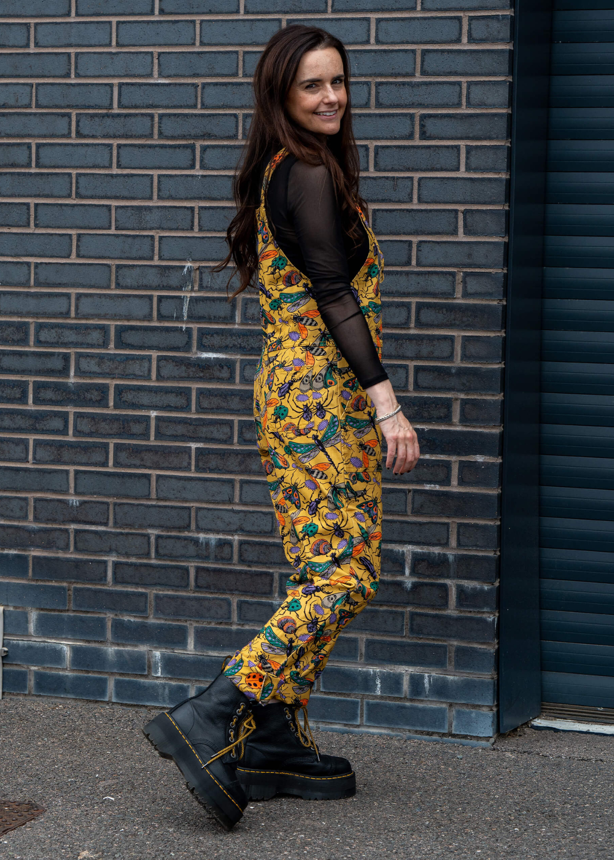 Run & Fly - Mustard Beasties Stretch Twill Dungarees