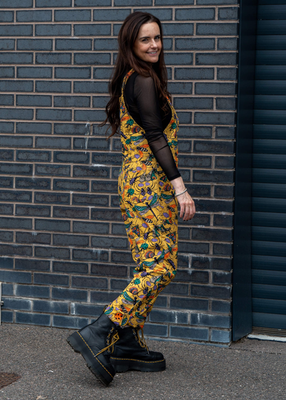 Run & Fly - Mustard Beasties Stretch Twill Dungarees