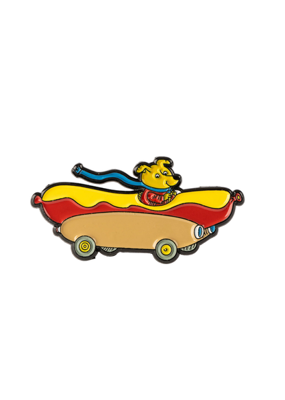 Magpie - Richard Scarry Hotdog Car Enamel Pin