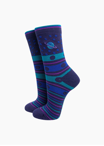 Sock Talk - Embroidered Planet Socks