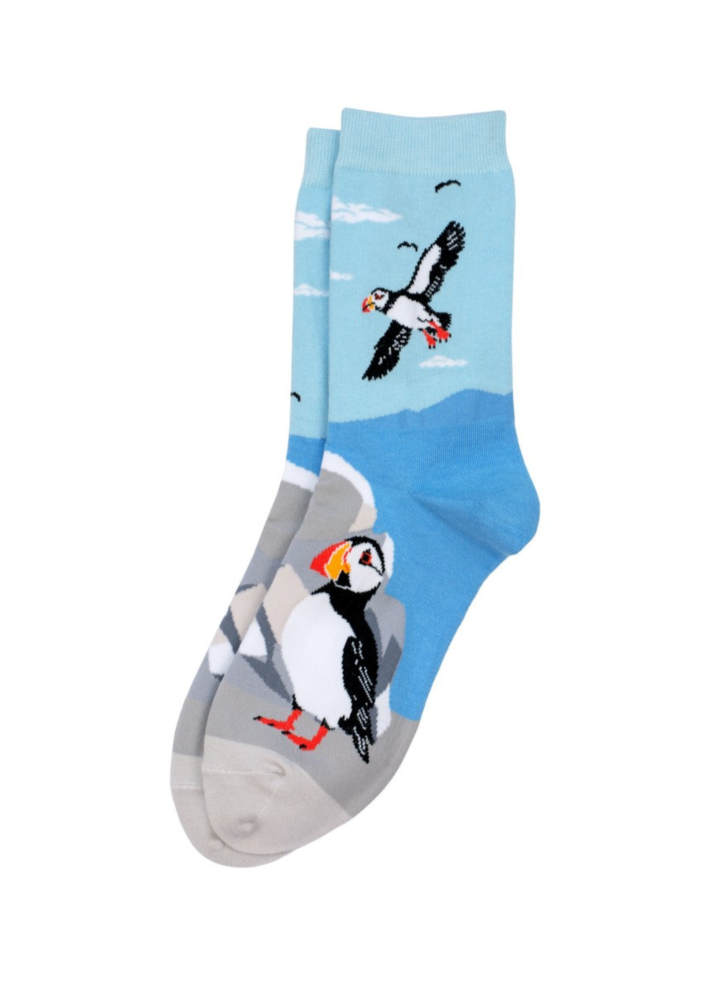 Joe Cool - Puffin Landscape Socks in Blue