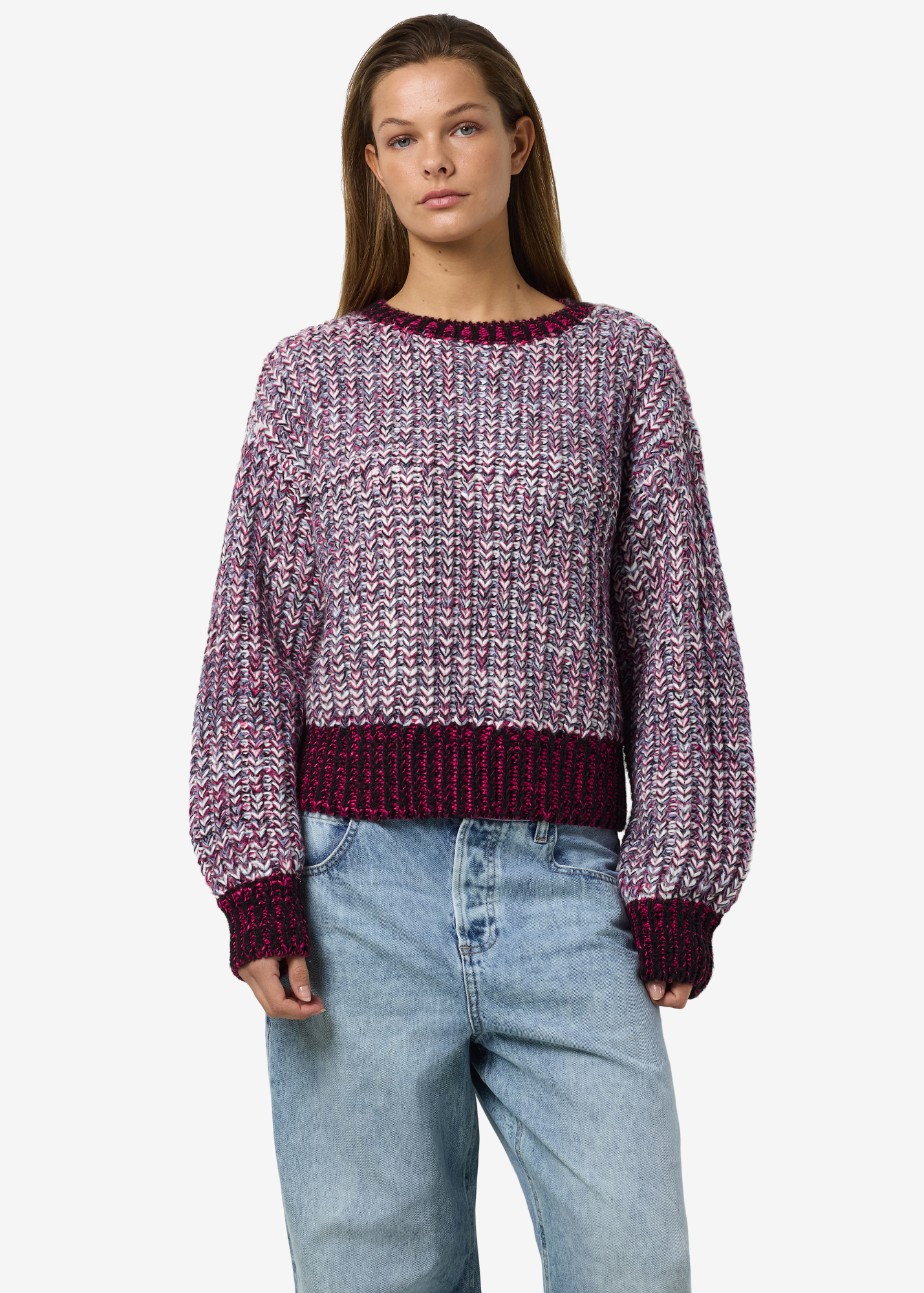 Noisy May - Maroon Chunky Knit Jumper