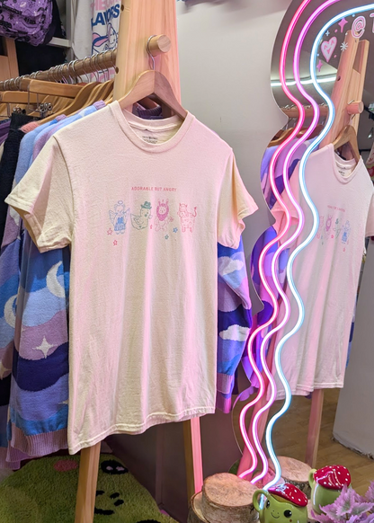 Daisy Street - Cream Adorable but Angry Tee