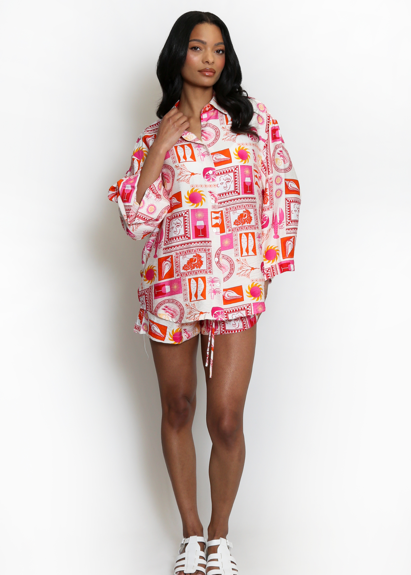 The Edit - Pink Mosaic Shirt