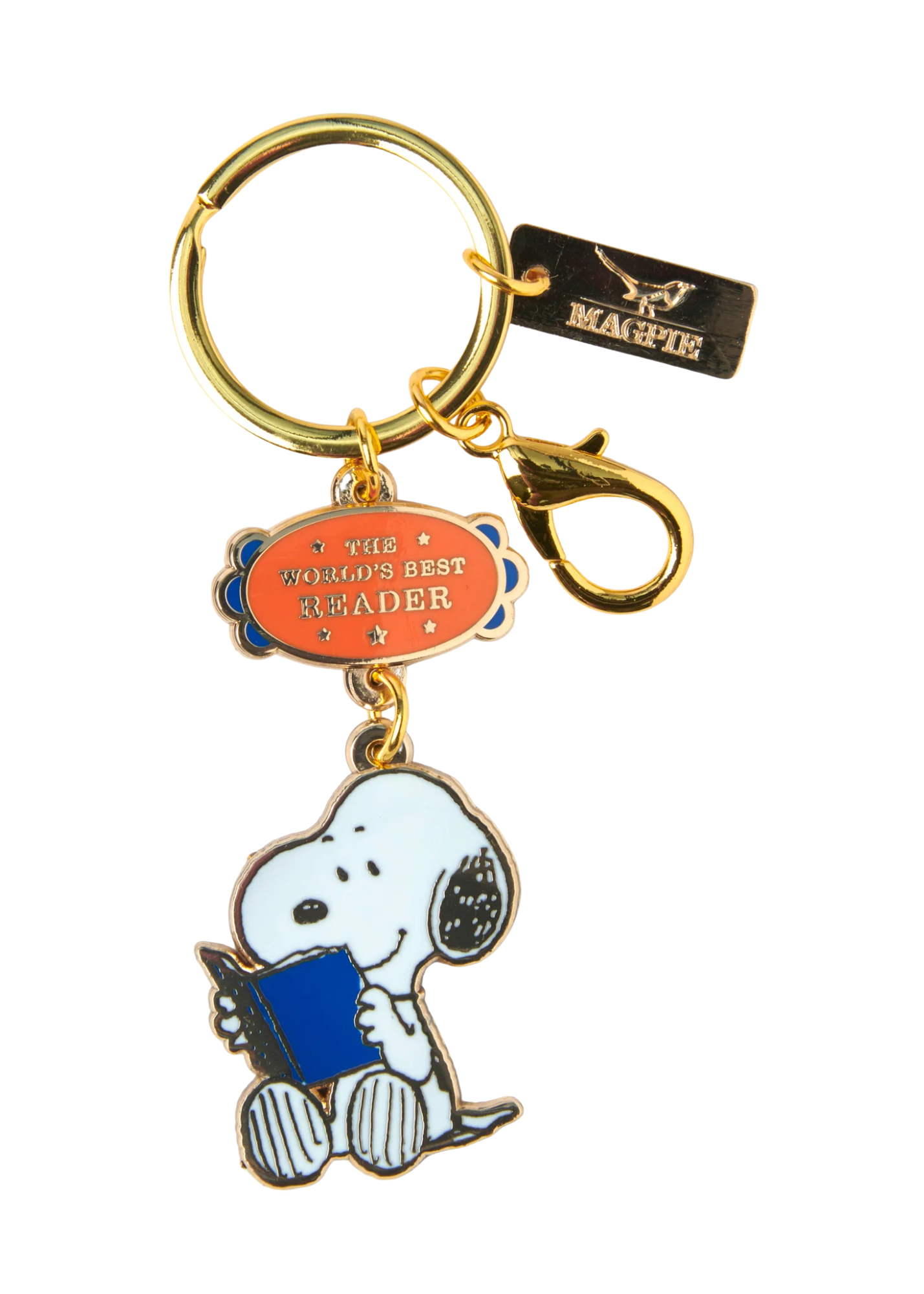 Magpie - Snoopy ‘World’s Best Reader’ Enamel Keyring