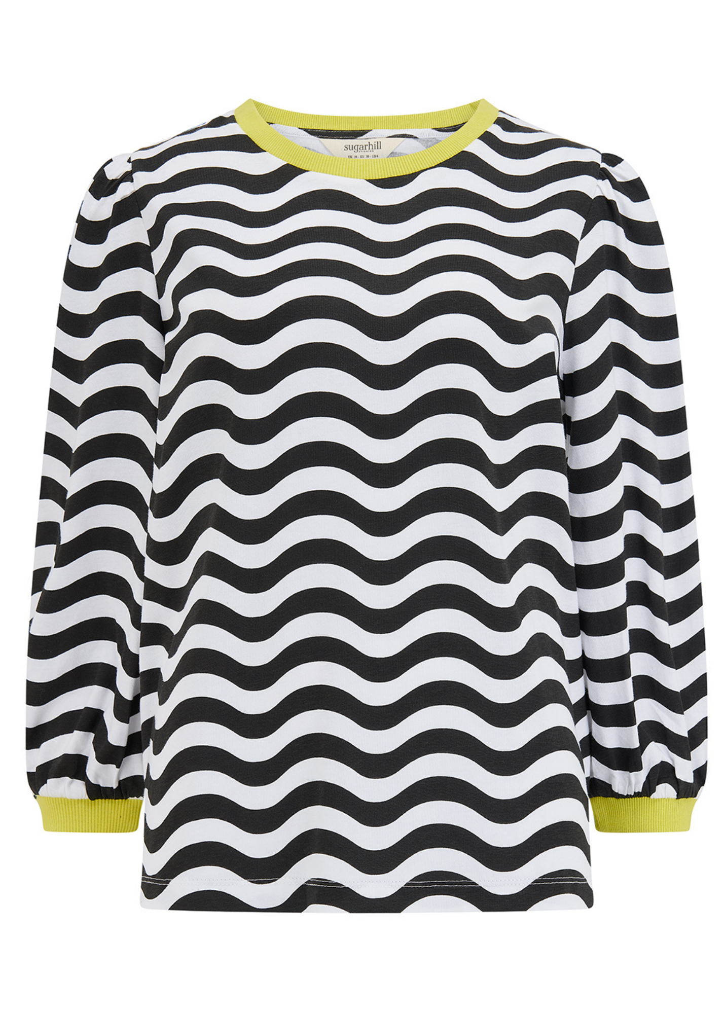 Sugarhill Brighton - Kitty Monochrome Waves Jersey Top