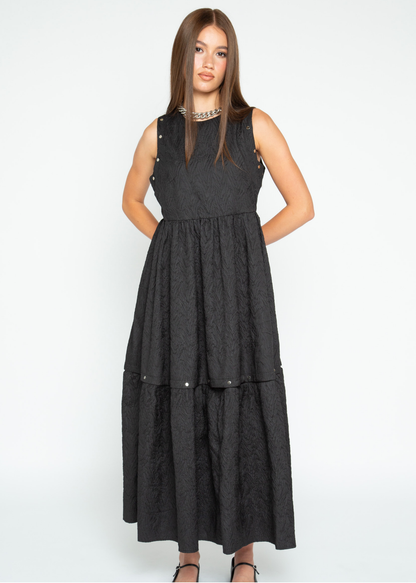 Daisy Street - Hazel Black Textured 4-ways-to-wear Dress