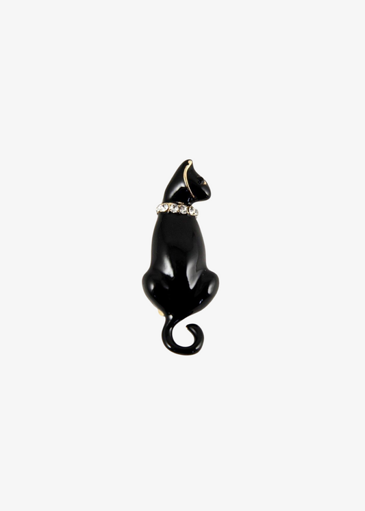 The Edit - Black Cat Silhouette Brooch