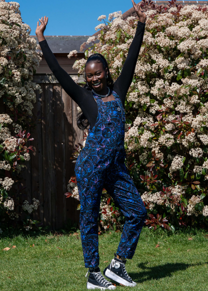 Rebel Romance - Celestial Dreams Stretch Twill Dungarees