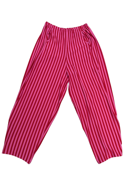 The Edit - Pink and Red Stripe Cocoon Joggers