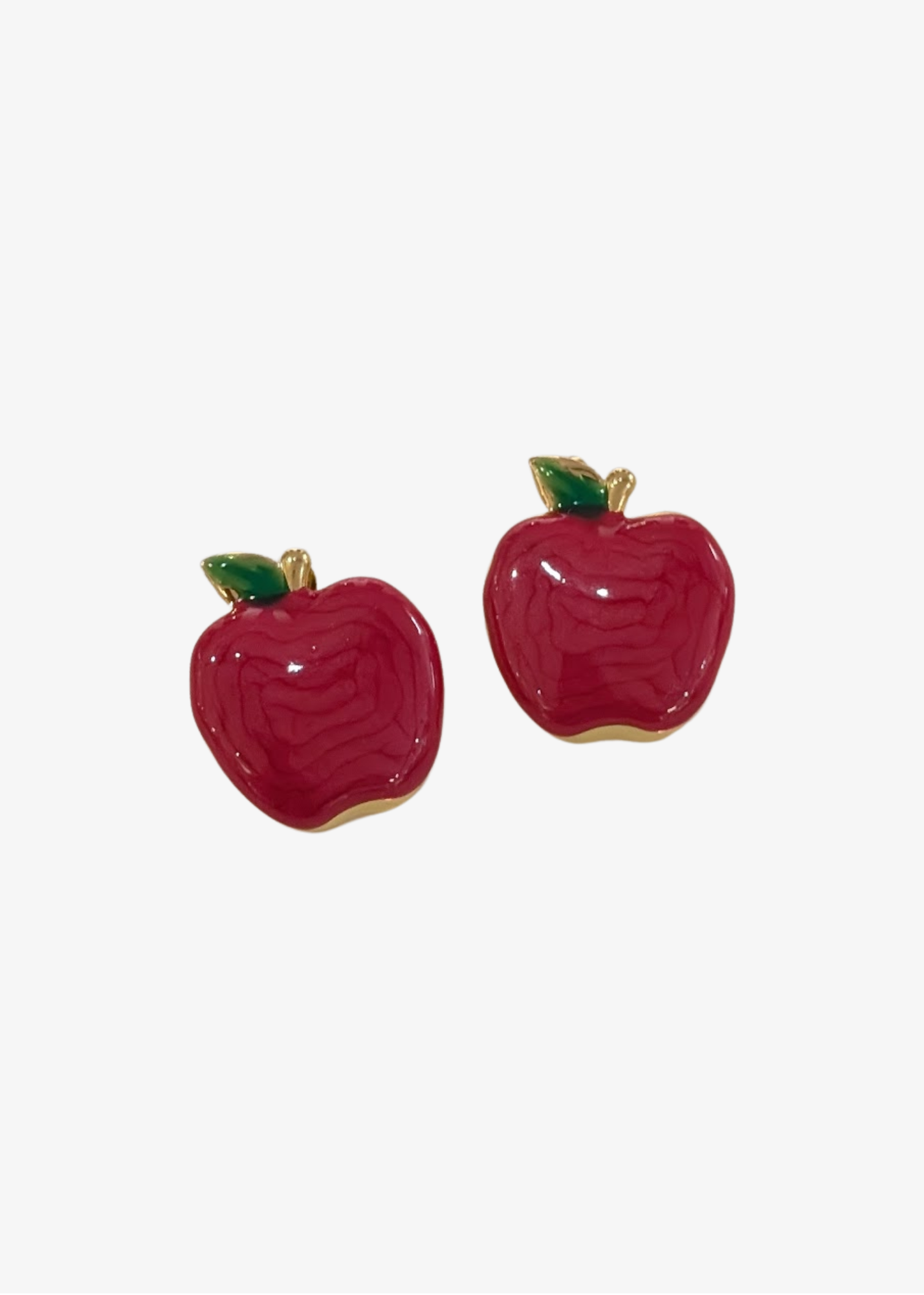 The Edit - Enamel Apple Earrings