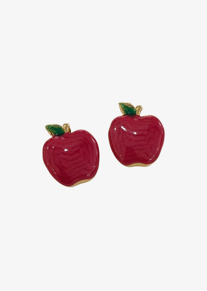 The Edit - Enamel Apple Earrings