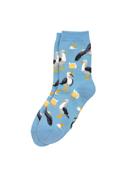 Joe Cool - Seagull Snack Thief Socks in Blue