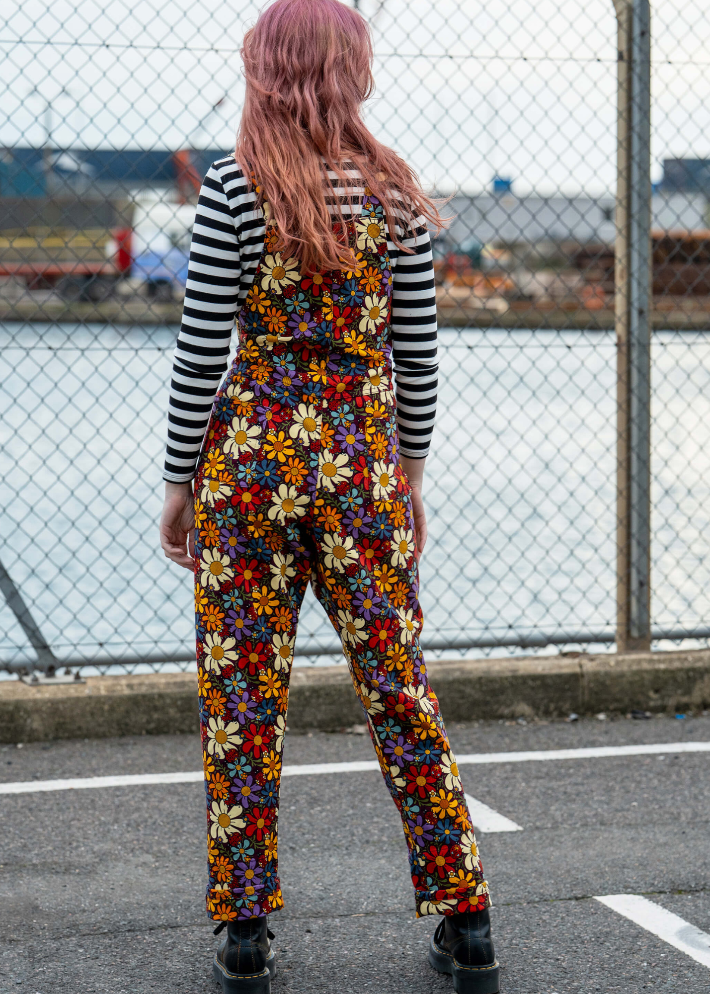 Rebel Romance - Love Bugs Stretch Dungarees