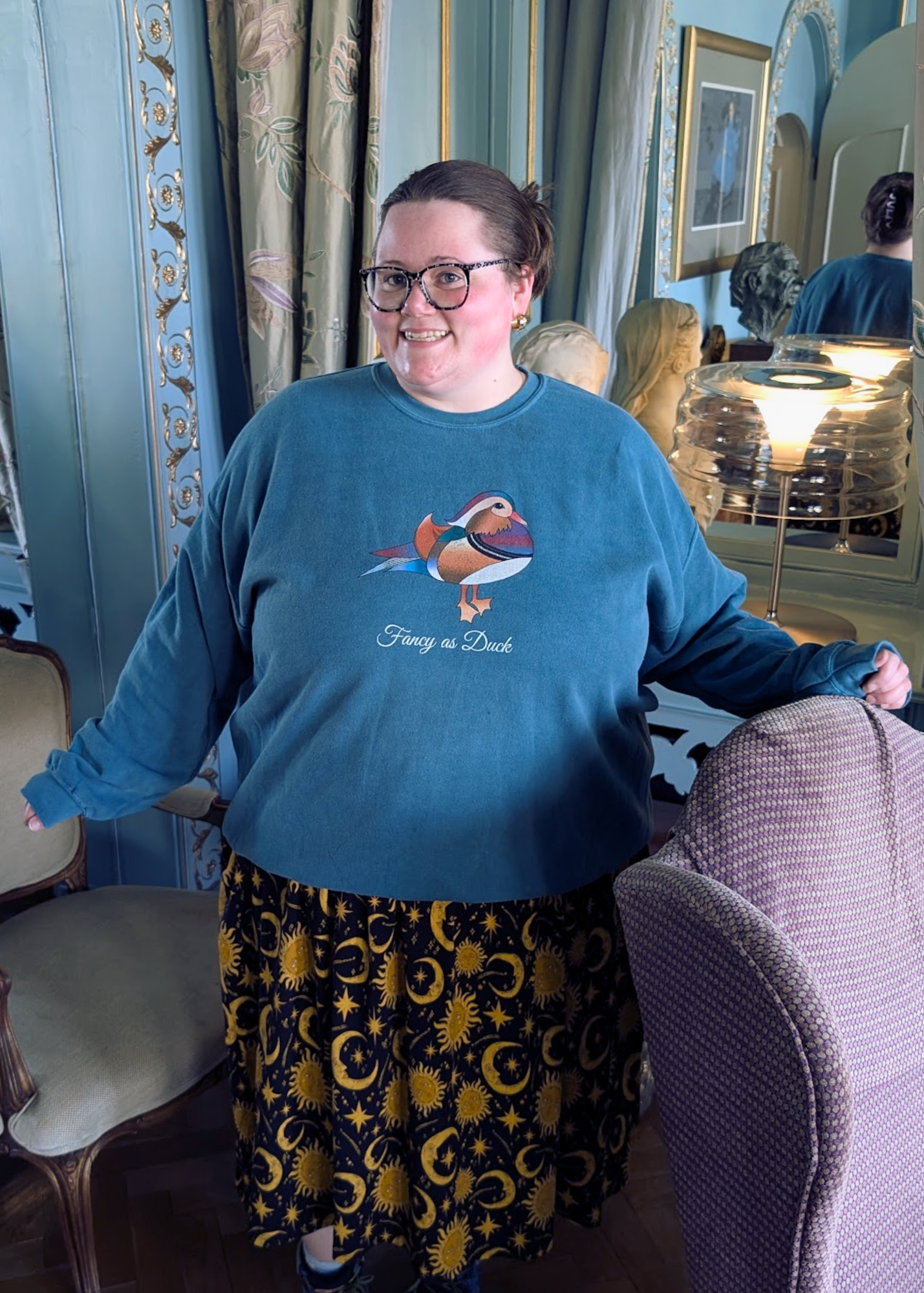 Home of Rainbows - Fancy As Duck Sweater in Teal