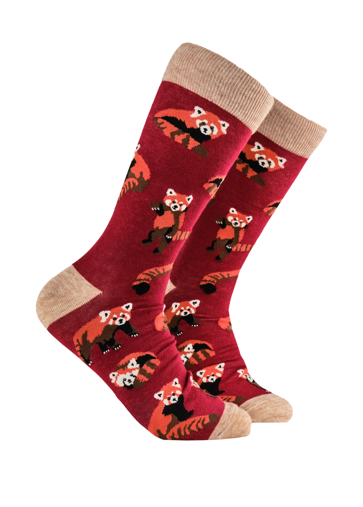Socktopus - Burgundy Red Panda Socks